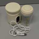 Portable Bottle Warmer,Travel Baby Bottle Heater, Rechargeable Milk Warmer with Glass Bottle for Storing Breastmilk Formula, Quick Heating 4-Level Temperature & Automatic Warm-Keeping