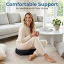 5 STARS UNITED Donut Pillow Hemorrhoid Tailbone Cushion Large Floor Cushion for Pain Relief Coccyx, Prostate, Sciatica, Pelvic Floor, Pressure Sores, Pregnancy, Postpartum Recovery, Black