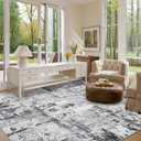 GarveeHome Large Area Rugs 10x14 for Living Room, Abstract Washable Rug Modern Non Slip Floor Mat Carpet Indoor Thin Accent Rug for Bedroom Dining Room Playroom Nursery Home Decor  Dark Grey, 10' x 14' (Rectangular) 