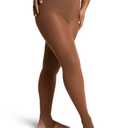 Capezio Womens Ultra Soft Self Knit Waistband Stirrup Tight, Maple, Small-Medium US