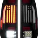 LED Tail Light for Ford F150 1997-2003, F150 Heritage 2004, F250 Light Duty (7 Lug Nut) 1997-1999, F250 F350 F450 F550 Super Duty 1999-2007, Rear Taillight Assembly, F85Z13404CA, FO2800117, FO2801117