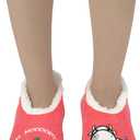 BenSorts Fuzzy Slipper Socks for Women Funny House Slippers with Grips (Pink)