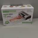 Gasbye 95kPa Precision Vacuum Sealer Machine, Double Heat Seal for Dry/Moist Food, Easy-Lock Handle, Built-in Bag Storage & Cutter, Progress Display, Pulse Mode, Removable Drip Tray, Silver