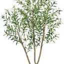 Timoo Faux Olive Tree 6FT Tall Olive Trees Artificial Indoor with White Planter, Artificial Plants Indoor Faux Tree with Realistic Leaves and Lifelike Fruits, Fake Plant for Home Office Decor