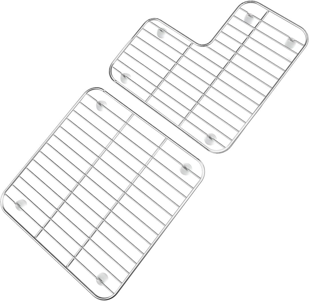 Kitchen Sink Rack K-6639-ST For Kohler Farmhouse Sink Protector K-6488 and K-6489 Bottom Basin Rack Left and Right Replacement Kohler Sink Rack Whitehaven Sink Grid - Stainless Steel