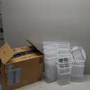 Airtight Food Storage Containers with Lids, 24 PCS Kitchen and Pantry Organization Canisters, BPA-Free, PVC-Free, Food-grade Plastic Leak-proof Jars for Cereal, Flour, Sugar, Extra 24 Labels & Marker