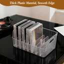 3 Pack Clear Acrylic CD Holder Racks, CD Storage Racks, DVD Storag Organizers Music Disc DVD Display Cases, Modern Media Cassette Organizers with Cutout Carrying Handles for Video Game
