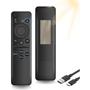 Remote for Samsung Smart TV, Vioce Remote for All 2019-2025 Samsung Smart TV Remote with Rechargeable SolarCell & USB-C Charging, Fit for Smart TVs Frame Neo QLED Series