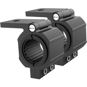 1 Pair Aluminum Mounting Bracket Kit Tube Clamp for 1.125 1.25 1.375 1.5 Inch Bullbar Roof Rack Roll Cage Horizontal Bar (1.1 to 1.5 Inch Adjustable)