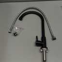 Cold Water Only Faucet, SUS304 Stainless Steel, Matte Black, Single Handle, Single Hole, Arc Gooseneck, Kitchen Sink