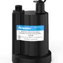 Acquaer Submersible Water Pump 1/6 HP Sump Pump Thermoplastic Utility Pump Small Electric Water Pump 1750GPH Water Remove for Basement Hot Tubs Garden Pool Cover Draining with 10 ft Cord