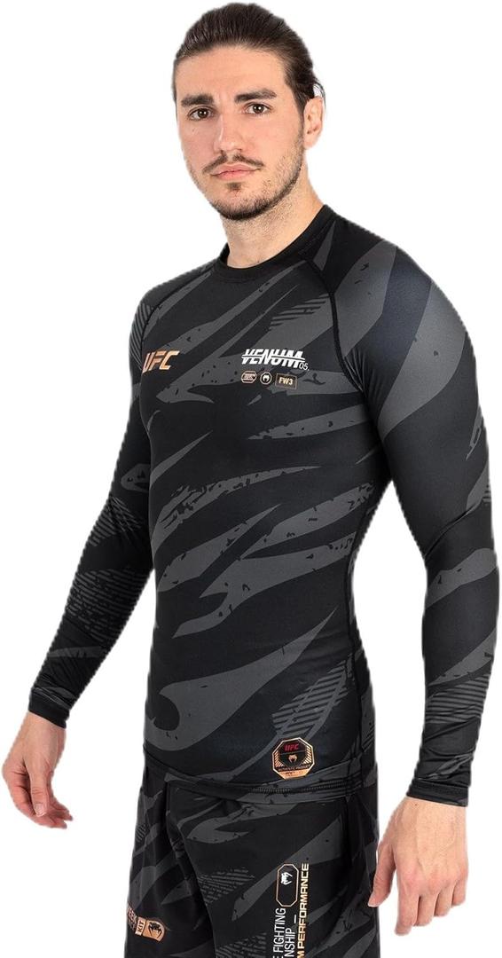 Venum Mens UFC Adrenaline Fight Week Performance Long Sleeve Rashguard (Medium, Urban Camo)