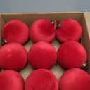 9 PCS Velvet Christmas Balls Ornaments 4inch& 6inch Christmas Large Ball Set for Xmas Tree Decor, Holiday Home Party (Red, 6inch)