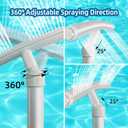 (2025 Upgrade)Pool Fountain for Above and In-Ground Pools, Dual Spray Sprinkler Fountain, with Extension Tube,Adjustable Height,360Adjustable Waterfall for Cooling & SPA Relaxation, Pool Accessories