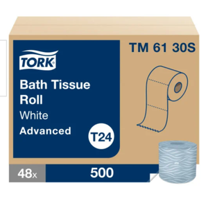 Tork® Advanced Toilet Paper, 2-Ply, White, 500 Sheets, 48 Rolls (TM6130S)