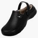 Men's Women's Lined Clogs Winter Waterproof Slippers Slip On Garden Shoes Non-Slip Home House Slipper Indoor Outdoor Mules with Soft Fleece Lining, Size 11.5