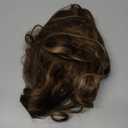 REECHO Ponytail Extension, 24" Claw Clip in Ponytail Extensions Long Curly Wavy Ponytail Hair Extension Jaw Clip on Pony Tails Hairpiece for Women - Chocolate Brown with Highlights