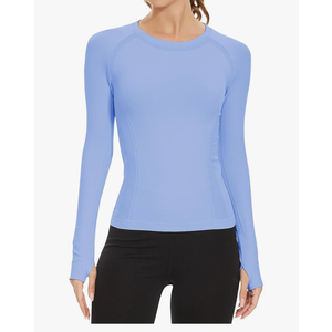 MathCat Workout Shirts for Women Long Sleeve, Workout Tops for Women, Quick Dry Gym Athletic Tops，Seamless Yoga Shirts (Size S)