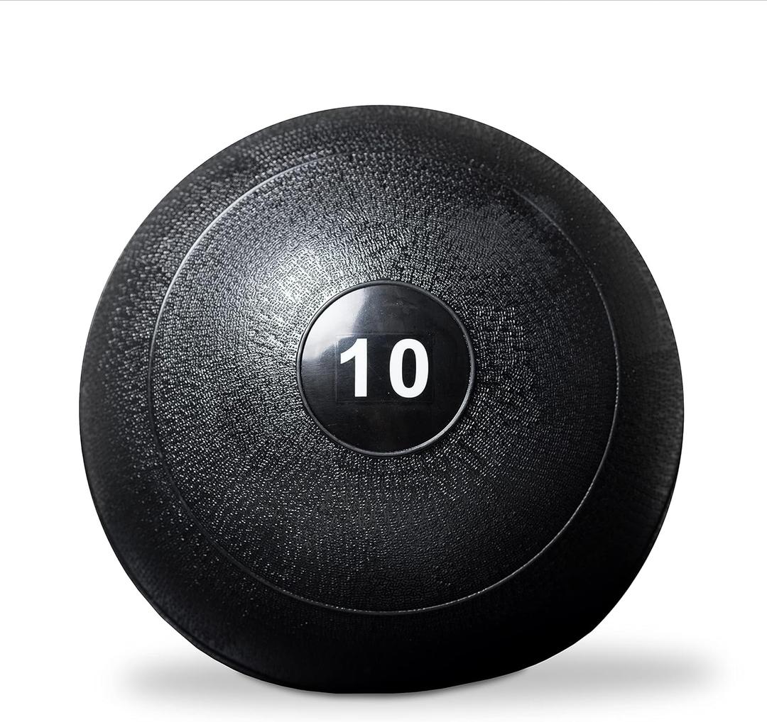 REP Weighted Slam Balls | 10 lb | Exercise and Fitness Balls for Strength Training, Soft Rubber Grip, Non-Bounce Medicine Ball | Crossfit, Home Gym, Fitness, and Core Workouts | Black