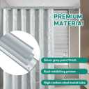 Silver Grey Adjustable Shower Curtain Rod 28-52 Inches 1pc, 7/8" Diameter Anti-slip Heavy Duty Tension Spring Curtain Rod No Drill for Windows Bathroom Kitchen Closet Doorway 22TD28-52SL