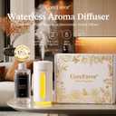 Waterless Essential Oil Diffuser (H2) with 3x120ml Oil | Portable Battery-Operated Cold Air Aroma Scent Machine, 6 Mist Modes with 5 Color LED Lights, Diffusers for Home Bathroom