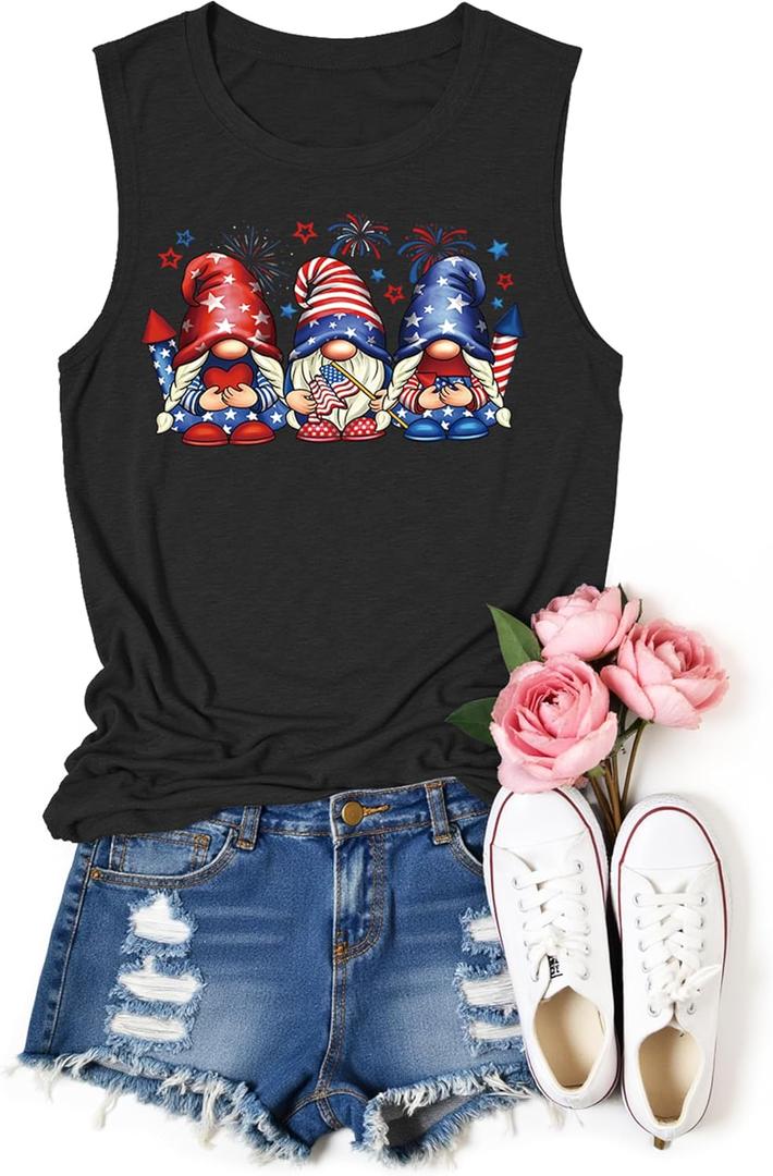 4th of July Shirt for Women American Flag Shirts Memorial Day Gift Casual Short Sleeve Tee Tops (Medium, Grey5)