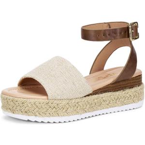 Vepose Women's Platform Wedge Sandals Open Toe 2.3 Inch Espadrilles Dressy Comfortable Summer Vacation Trendy Ankle Strap Buckle Shoes Work Wedding 400A (7)