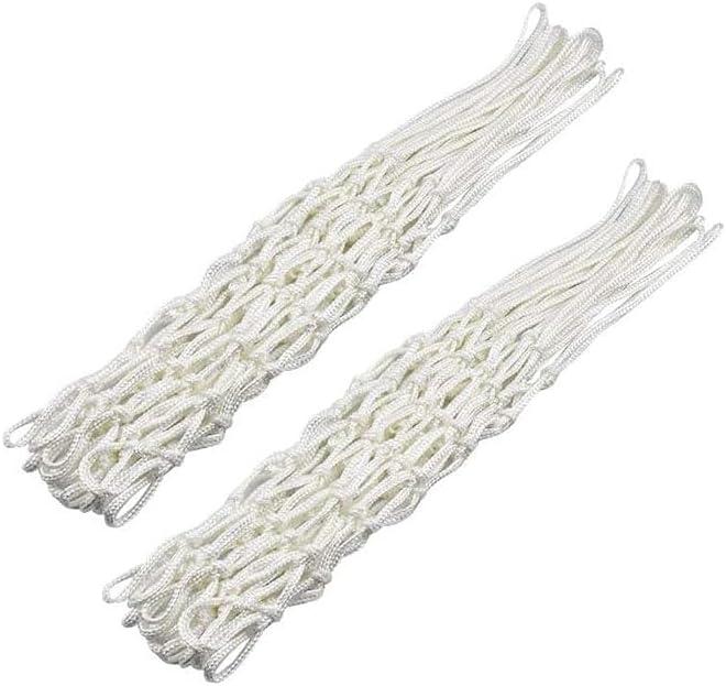 2PCS 8-Loops Replacement Heavy-Duty Basketball Net All Weather Thick Nets Fit Standard Indoor and Outdoor Rims for Pool Basketball Hoop