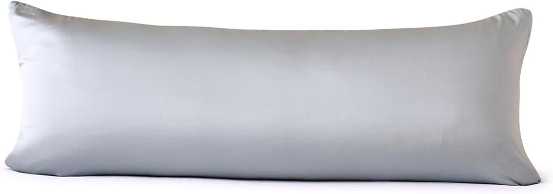 evolive Luxury 100% Tencel Material Silk Feel Cooling Breathable Pillow Cover/Pillowcases (Mineral Blue, 21X54 Body Pillow Cover)