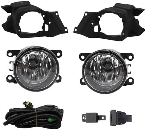 Aspaton Fog Light Assembly Compatible with CRV 2012 2013 2014 Left and Right Fog lamp W/H11 12V 35W Halogen Pair Driving Bumper Lamps W/Wiring Harness & Switch Clear Lens Kit 33900STKA11 Missing Parts 33900T0AA01