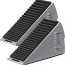 2 Pack Door Wedge Stopper for Home, Office, and Classroom Use (Silver)