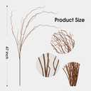Artificial Plants Faux Greenery Eucalyptus Stems,Faux Branches for Vase Filler,Artificial Ficus Twig Branches Stems for Shop Garden Office Home Dcor (3, Stems02)