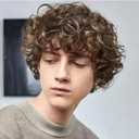 Mens Afro Brown Short Wigs 70s 80s Rocker Curly Wig Kinky Synthetic Wigs for Cosplay Halloween Wig(Dark Brown)