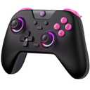 EasySMX X05 2.4g Wireless Gaming Controller for PC/Steam/iPhone/Android/Switch - Bluetooth Controller Gamepad with Hall Effect, RGB Lights and Turbo, Anti-Drift Controller, Blac