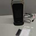 DREO Quiet Space Heater, 1500W Portable Heaters for Indoor Use with Remote, 70 Oscillation, Fast and Safety Electric PTC Ceramic for Desk Office Bedroom, 12H Timer (Silver)