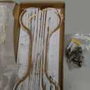 MTERSN Rustic Farmhouse Dog Leash Holder for Wall - Decorative Key Hooks Wall Mount with Bone Shape and Coat Hanger for Entryway - Pets Accessories Storage for Dog Lover Gifts (Distressed White)