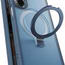 for Samsung Galaxy A16 / A17 / A26 Magnetic Phone Case with Kickstand, Compatible with Mag-Safe, Slim Shockproof Translucent Matte Mag-Stand Cover, Built in Kick Stand, Navy Blue