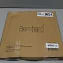 Bernhard Products Wall Clock Silent Non-Ticking 12 Inch Modern White and Grey Unique Convex, Quality Quartz Battery Operated Roman Numeral for Home Living/Dining Room, Office Kitchen Bedroom Clocks