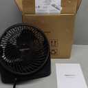 Amazon Basics Air Circulator Fan, Desk Fan for Bedroom, Home and Office, With 90-Degree Tilt Head, 3 Speed Settings, Lightweight (3 LBS), 35 Watts, Black, 11.1"W x 6.3"D x 10.9"H