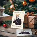 6 x Creepy Michael Myers Christmas Cards Gifts for Women Men, Christmas Gift for Him Her, Horror Movies Killer Xmas Card, Christmas Holiday Card, Holiday Gifts Idea, Funny Christmas Gifts for Friend Family (BX045)