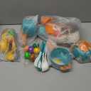 60Pcs Kids Mini Play Kitchen Accessories, Pretend Cooking Play Set with Cookware, Tableware & Fruit & BBQ Sets, Learning Gift for Boys, Girls, Toddlers,Green