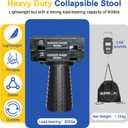 ALEVMOOM Upgraded 18.1" XL Collapsible Stool with Cushion, Portable Folding Stools for Adults Capacity 800lbs, Lightweight Telescoping Stool for Camping Travel Fishing Hiking