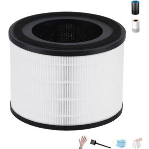 1-Pack AP-S0610L True HEPA Replacement Filters for M.OOKA AP-S0610L Air Purifier, 3-in-1 Filter with Pre-Filter & Activated Carbon for Smoke, Dust, Pet Dander & Odors