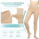 Compression Pantyhose for Women, 20-30 mmHg Footless Medical Compression Stockings, Waist High Opaque Graduated Support Compression Hose Tights for Edema, Varicose Veins, Swelling, Beige (XXL)