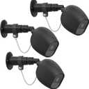 HOLACA Security Outdoor Mount for Arlo pro Arlo pro 2 with Anti-Theft Chain,Silicone Protective Case-Extra Protection for Your Arlo Wireless Home Security Camera (3 Pack, Black)