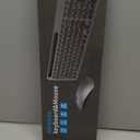 Wireless Keyboard and Mouse Combo with Phone Tablet Holder, Rechargeable Dual-Mode (Bluetooth 5.0 and 3.0 +2.4G) Multi-Device Silent Mouse for Windows, iPad, Tablet, MacOS,iOS,Android(Black)