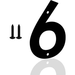 3 Inch Metal House Numbers Letters, Black House Address Numbers for Outside, Modern Metal Address Number Letters for Homes, Apartments, Farms, Office (6)