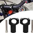 JFG RACING Dirt Bike Handlebar Riser,Motorcycle Handlebar Risers Bar Mounts Clamps CNC for 250XC-F 250XC 300XC 350XC-F 450XC-F 19-22/SX125 SX150 SX250 SXF250 SXF350 SXF450 XCF250 XCF350 16-19 (Black)