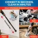 Pocket Vac Reach Handheld Vacuum w/ 3ft Extension Wand Cordless 2-in-1 Blower & Portable Car Vacuum Cleaner, Mini Hand Vacuum for Furniture, Keyboard & Tight Spaces - w/ 8-Piece Attachment Kit