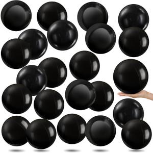 Yinder 24 Pieces Black Inflatable Ball 6 Inches Halloween Pool Floating Ball Halloween Party DIY Gothic Decorations for Holidays Water Games Party Supplies